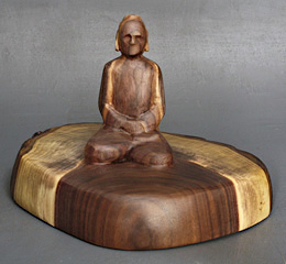 Buddha carved in Walnut