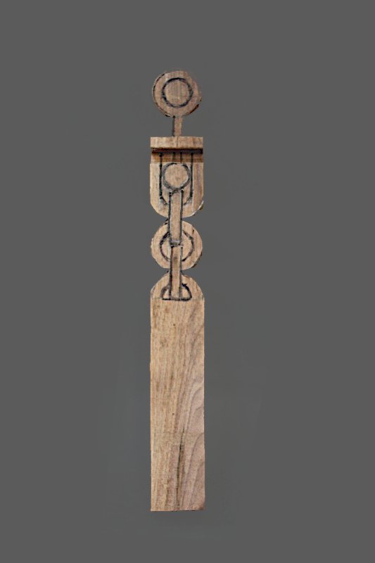 Front View of Swivel Joint 
		and Three Loops Roughed Out