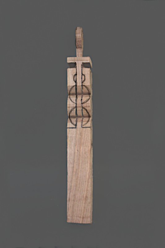 Side View sketch for swivel joint
		and next three links of chain