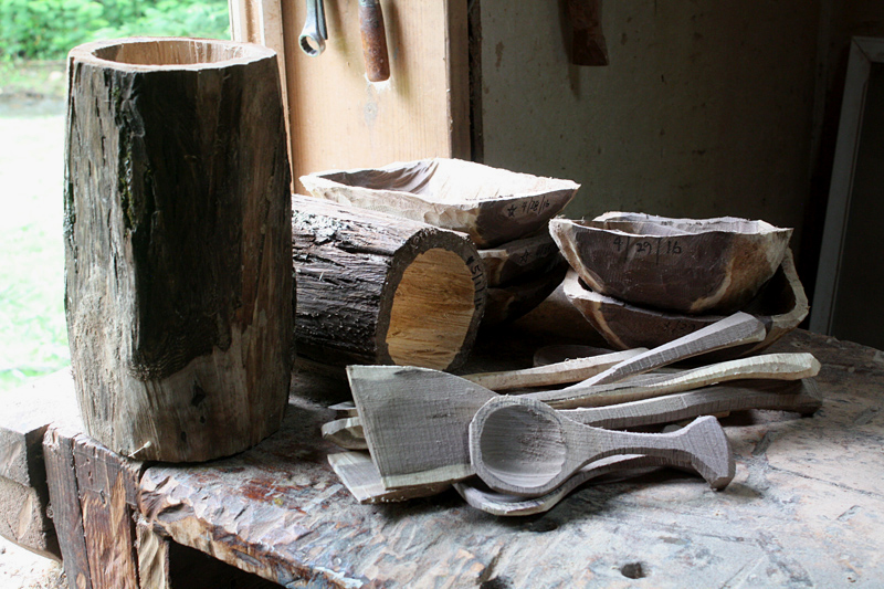 Assorted Pieces on Workbench