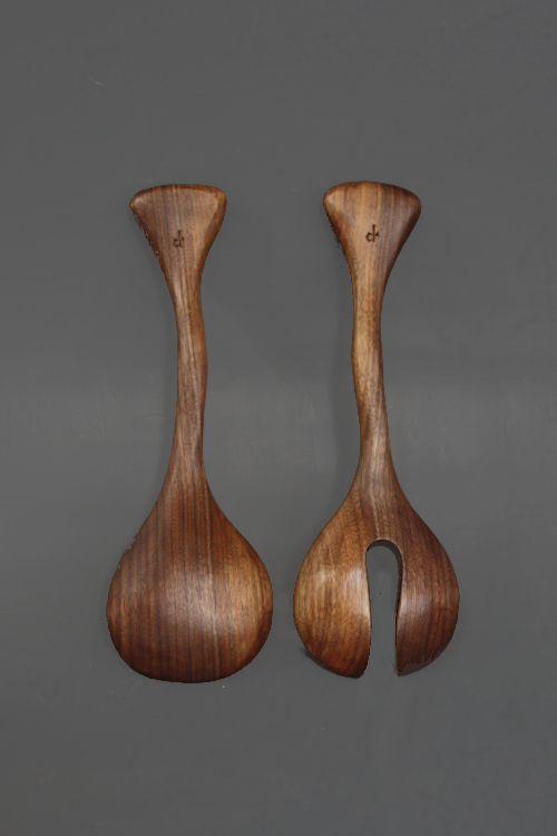 Walnut Salad Servers